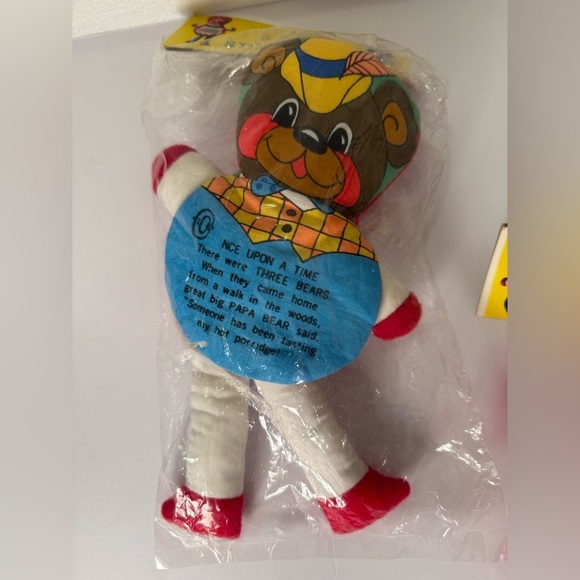 Lot of 3 Vintage Dan Dee/Other Plush Soft Cloth Flip Story Book Toy Dolls 11" 9" - Picture 2 of 5